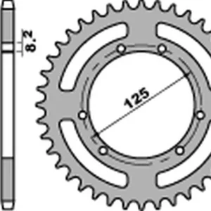 Poslední Šance PBR rozeta 4402 63 F DERBI 50 /APRILIA RX 50 / GILERA 50 (JTR1131.63) (ŁAŃC. 420) (STD.+10) (MADE IN ITALY)